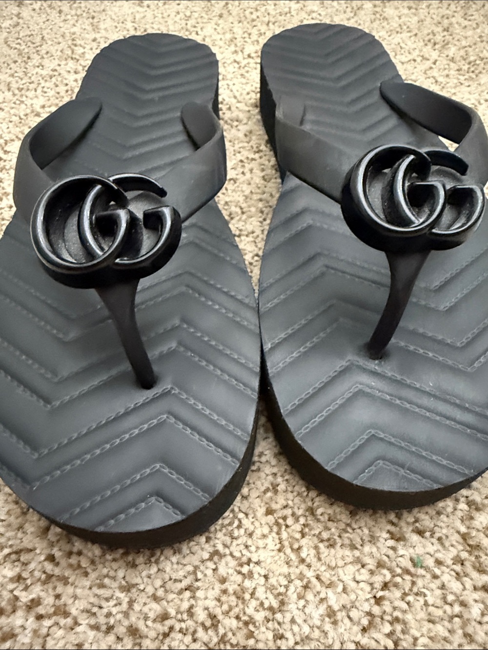 Gucci Black Rubber GG Thong originally $330
Authentic - Picture 2 of 4
